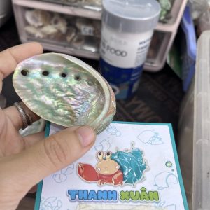 Bát ăn cho ốc mượn hồn nhỏ vân xà cừ lấp lánh 6-7cm