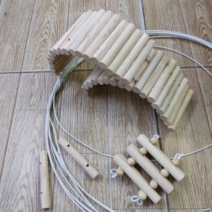 Thang gỗ uốn 10x25cm, 40cm, 50cm leo trèo cho hamster, ốc mượn hồn, hang trú ẩn hình thang