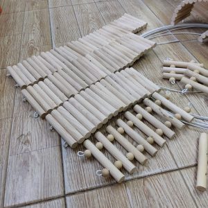 Thang gỗ uốn 10x25cm, 40cm, 50cm leo trèo cho hamster, ốc mượn hồn, hang trú ẩn hình thang