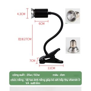 Đèn uva uvb chống cháy sưởi ấm cho bò sát hấp thu vitamin D