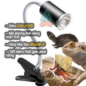 Đèn uva uvb chống cháy sưởi ấm cho bò sát hấp thu vitamin D