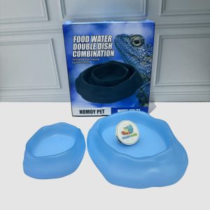 COMBO 2 Bát ăn chén nước màu xanh có thể kết hợp 2 cái làm bát ăn chống kiến