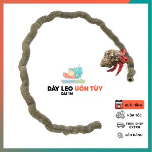 Dây leo trang chí chuồng nuôi cho ốc mượn hồn và bò sát nhỏ dài 1CM - chất liệu nhựa PU màu nâu