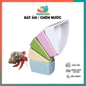 Bát đựng thức ăn chén đựng nước hình tam giác nhiều màu