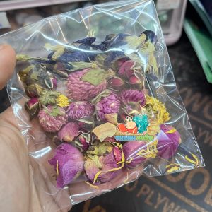 Hoa trộn các loại thức ăn cho Ốc Mượn Hồn tăng sắc tố có sẵn trong ốc