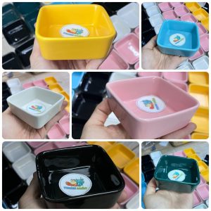 Bát nước chén nước 6 màu chất liệu sứ dành cho ốc mượn hồn