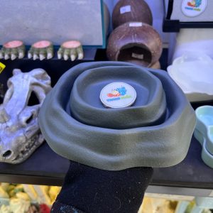 COMBO 2 Bát ăn chén nước màu xám tro có thể kết hợp 2 cái làm bát ăn chống kiến