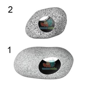 Hang trú hình viên đá chất liệu gốm màu trắng đốm