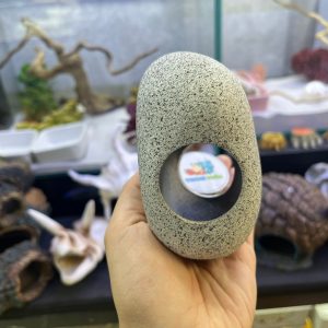 Hang trú hình viên đá chất liệu gốm màu trắng đốm