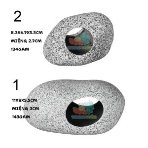 Hang trú hình viên đá chất liệu gốm màu trắng đốm