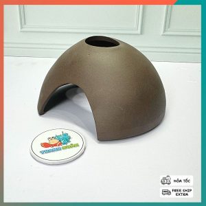 Hang gốm hình quả dừa màu nâu đường kính 12cm