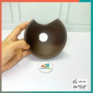 Hang gốm hình quả dừa màu nâu đường kính 12cm