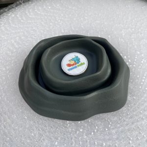 COMBO 2 Bát ăn chén nước màu xám tro có thể kết hợp 2 cái làm bát ăn chống kiến