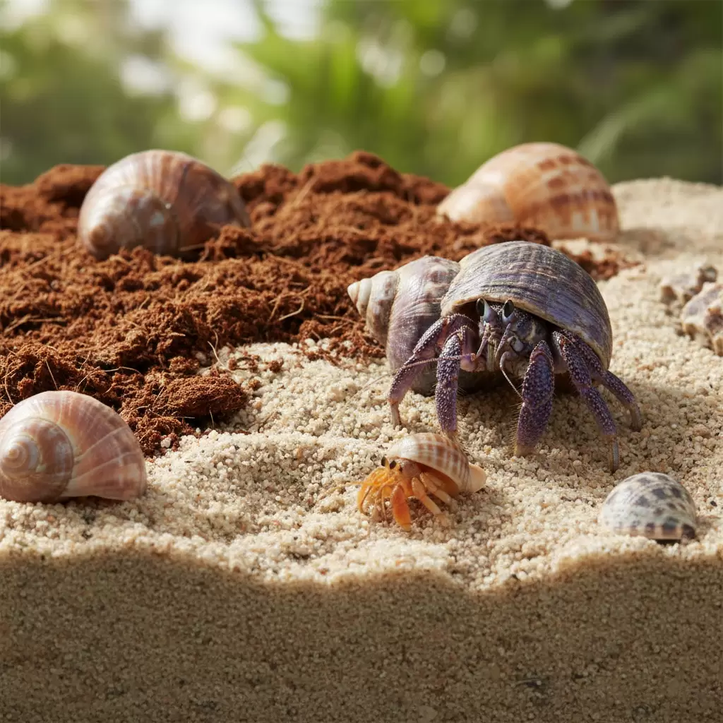 Tỷ lệ 5 phần cát và 1 phần mụn dừa là công thức tối ưu cho nền bể nuôi