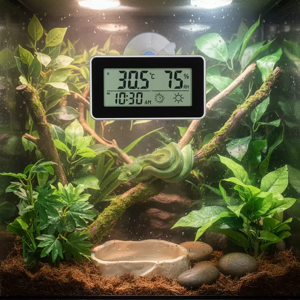 Sử dụng nhiệt ẩm kế điện tử để theo dõi chính xác nhiệt độ độ ẩm nuôi ốc mượn hồn