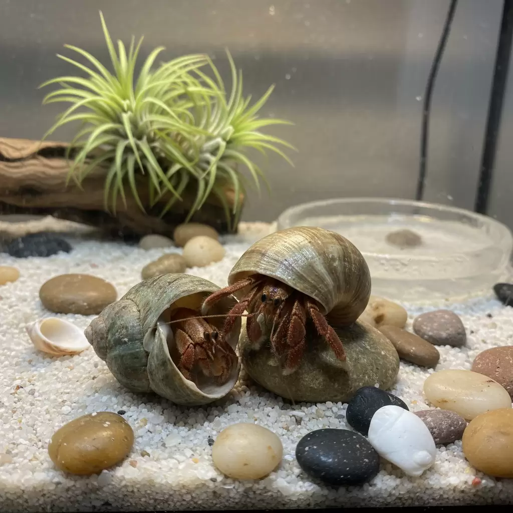 Quá trình thay vỏ là một giai đoạn sinh trưởng quan trọng và nhạy cảm của ốc mượn hồn