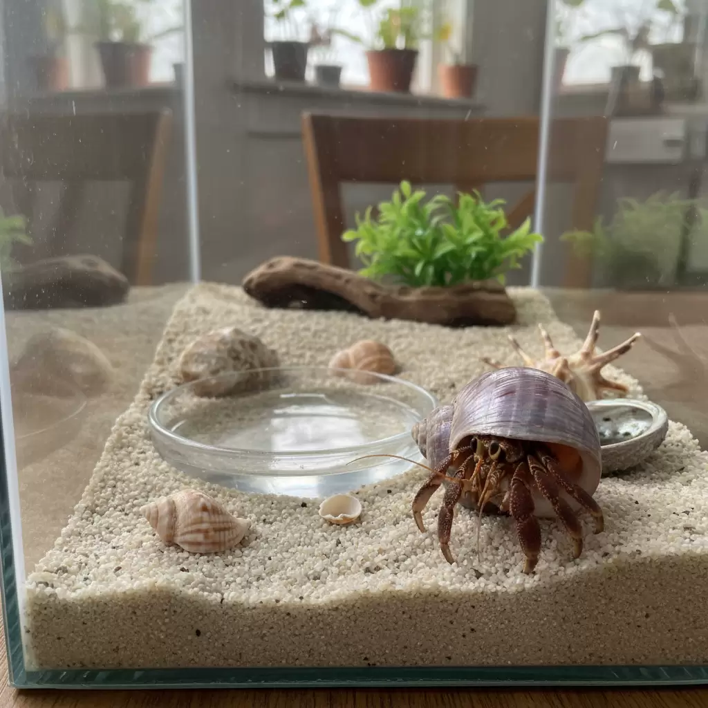 Ốc mượn hồn cần được chăm sóc trong môi trường sạch sẽ và đảm bảo độ ẩm