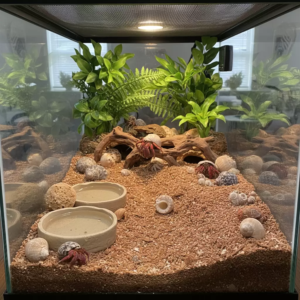 Bố trí bể nuôi đầy đủ vỏ dự phòng và độ ẩm chuẩn giúp ốc phát triển khỏe mạnh