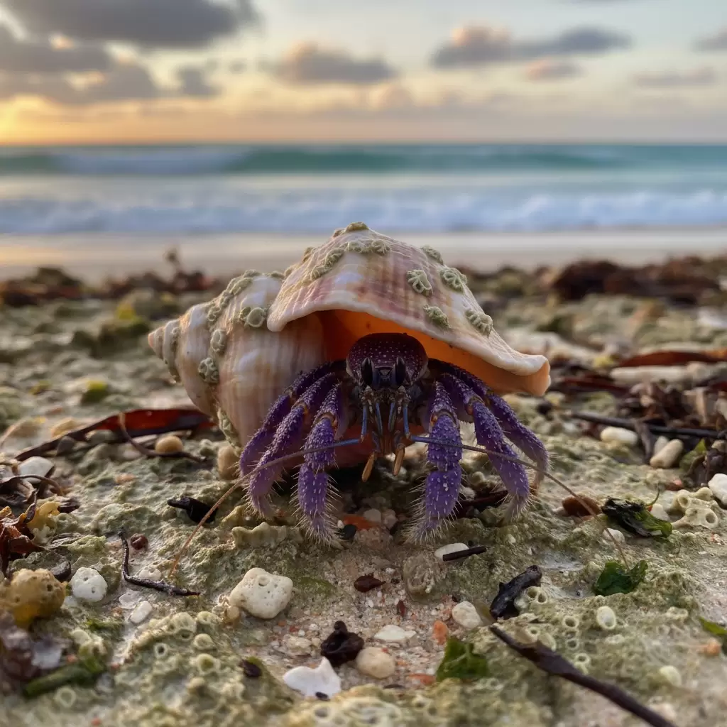 Ốc mượn hồn Tiger Lila với màu sắc tím đặc trưng quyến rũ thu hút người chơi