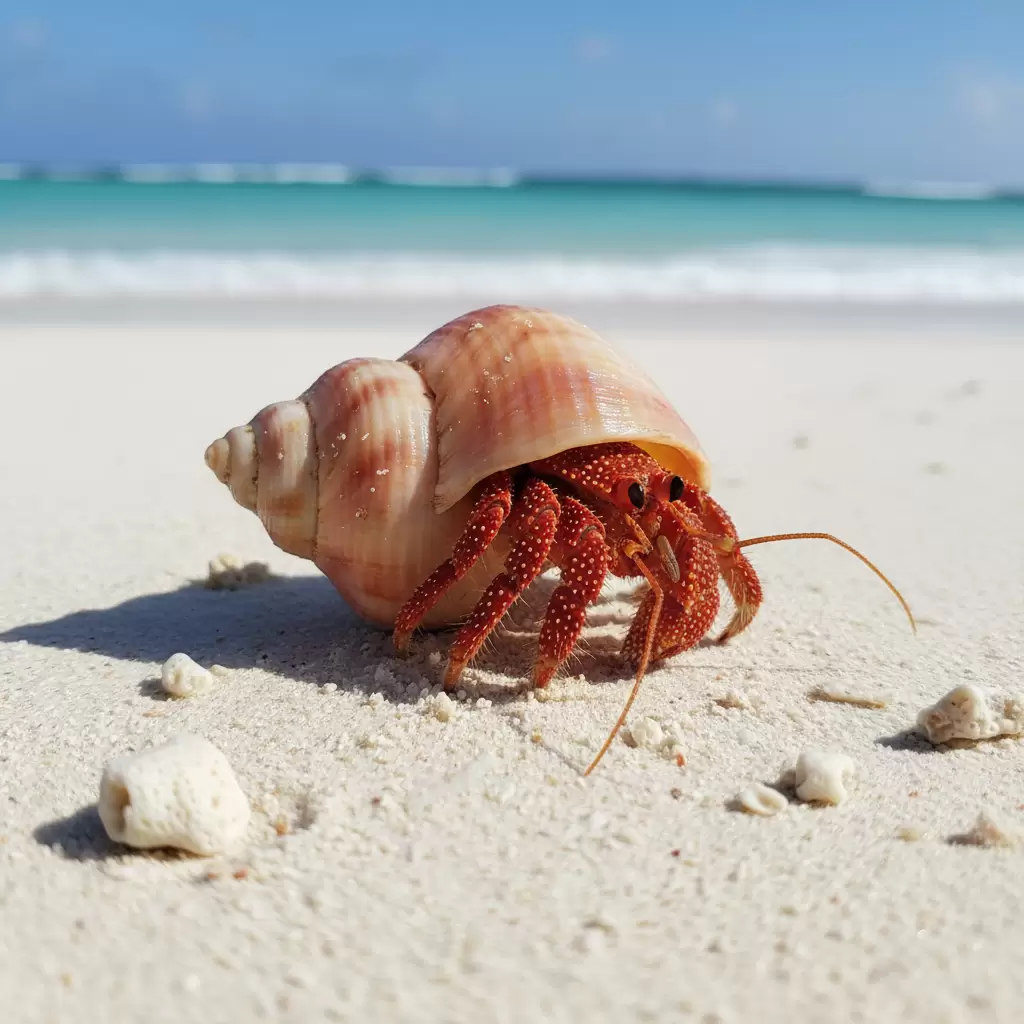 Ốc mượn hồn Perlatus đỏ với vẻ ngoài rực rỡ đặc trưng thu hút mọi ánh nhìn