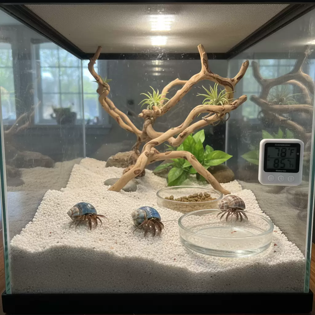 Thiết lập bể nuôi với chất nền đủ độ sâu là yếu tố sống còn cho ốc mượn hồn