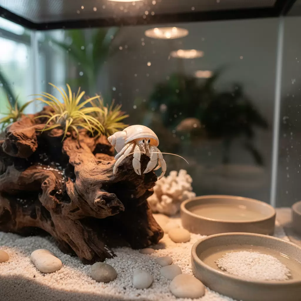 Ốc mượn hồn Albino với vẻ đẹp tinh khiết cần một quy trình chăm sóc chuyên sâu