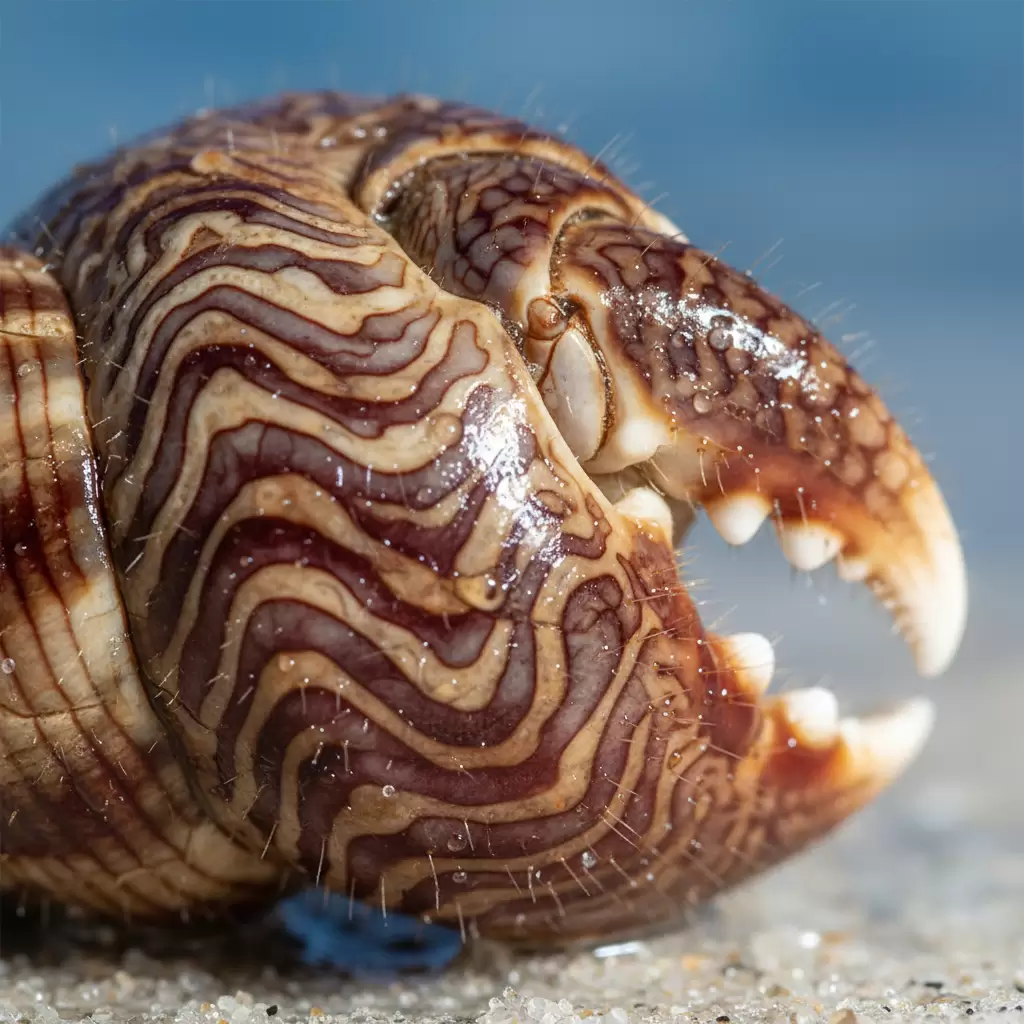 Các đường vân trên càng là đặc điểm quan trọng để phân biệt các loài ốc mượn hồn