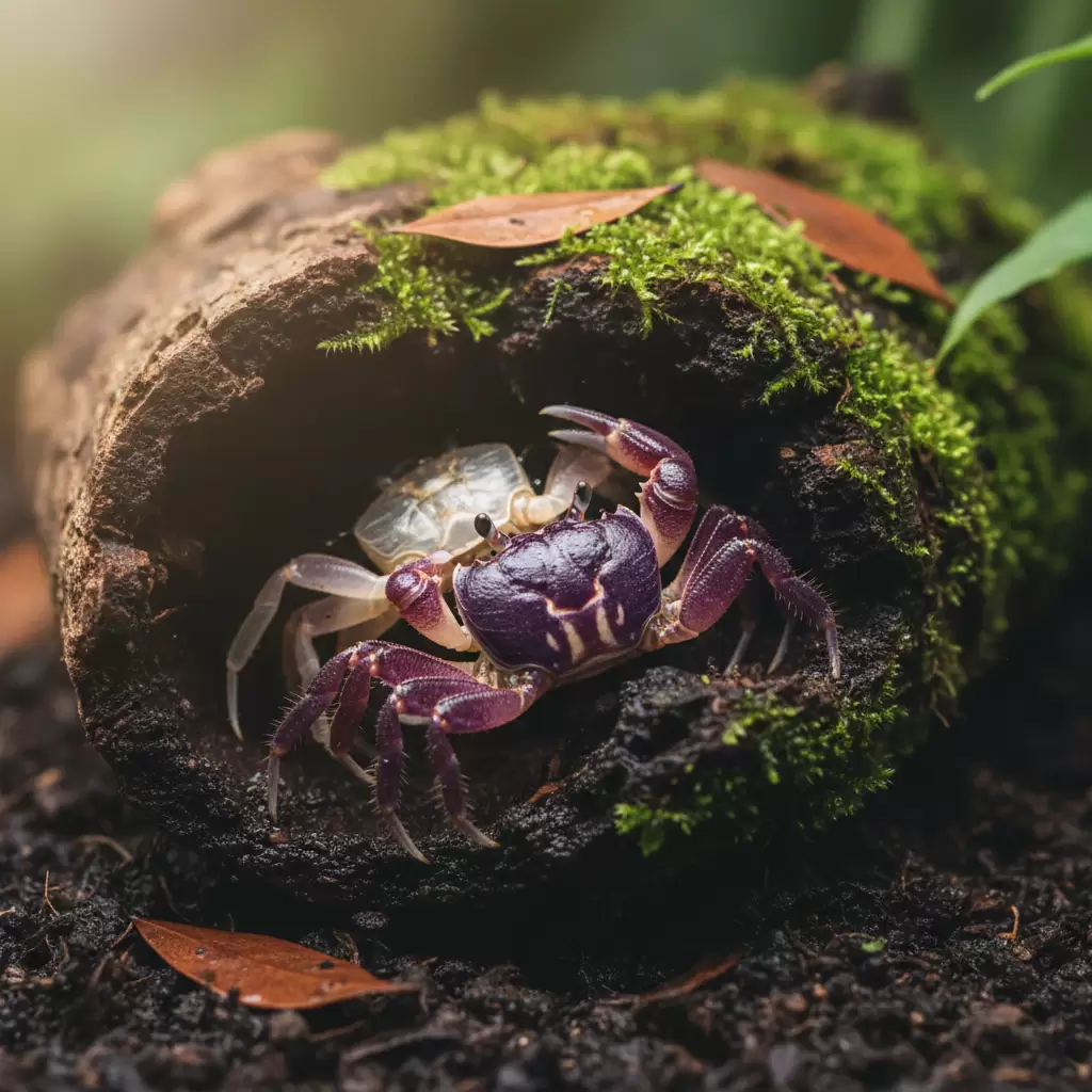 Cua Vampire trong giai đoạn thay vỏ cần được bảo vệ tuyệt đối