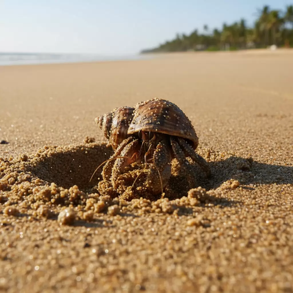 Kết cấu của cát san hô giúp ốc mượn hồn đào hang mà không bị sụt lún