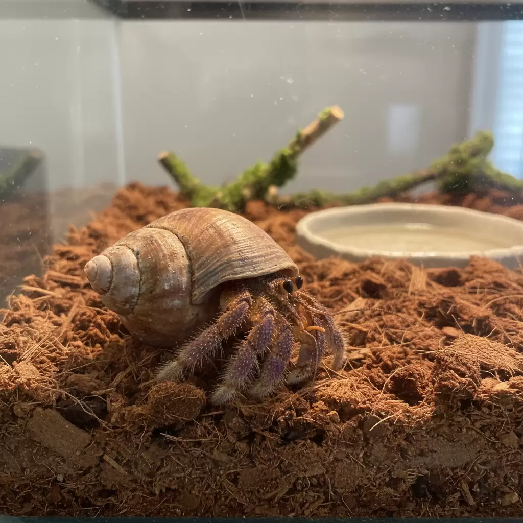 Mụn xơ dừa là chất nền lý tưởng tạo nên môi trường sống tự nhiên cho ốc mượn hồn