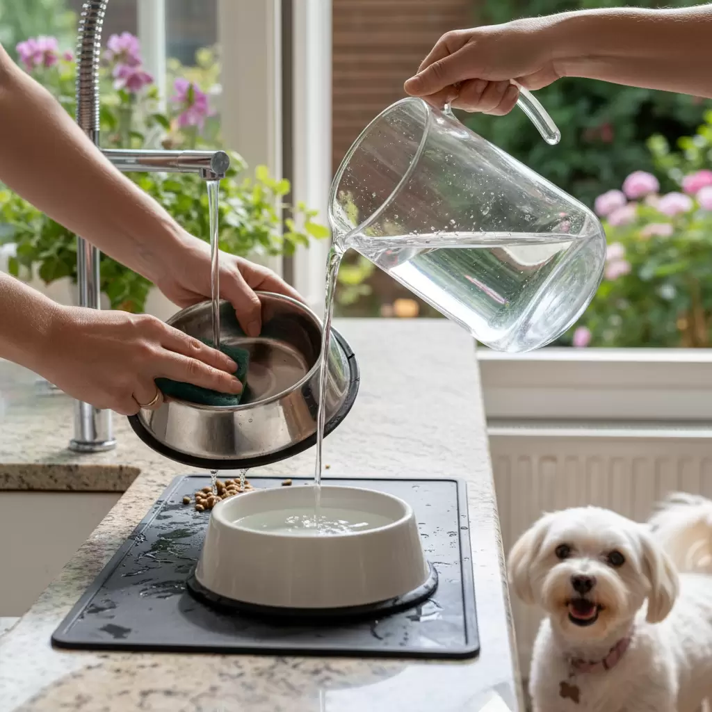 Vệ sinh và thay nước rãnh chống kiến thường xuyên để đảm bảo hiệu quả