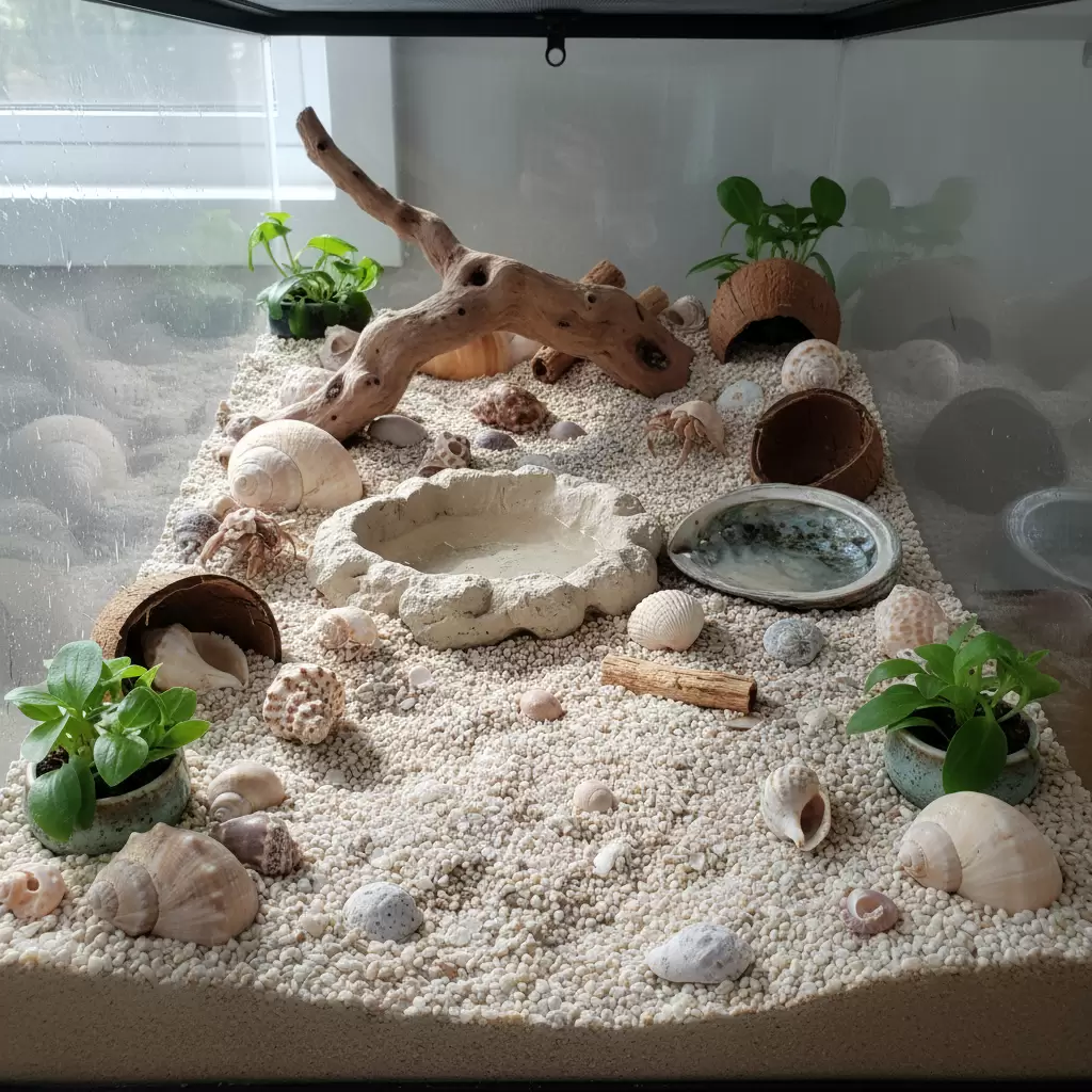 Môi trường sống sạch sẽ là yếu tố tiên quyết giúp ốc mượn hồn phát triển khỏe mạnh