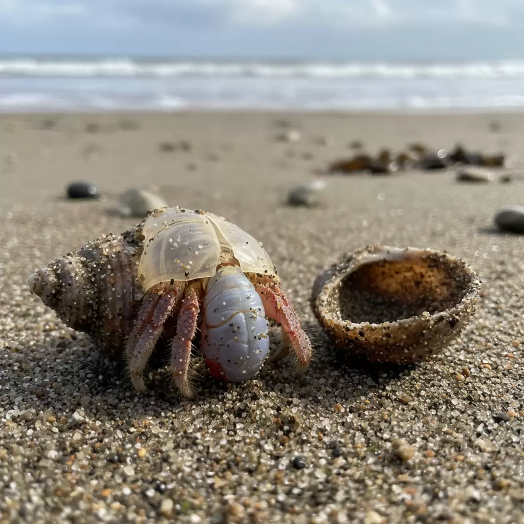 Quá trình lột xác là nguyên nhân phổ biến khiến ốc mượn hồn bỏ ăn