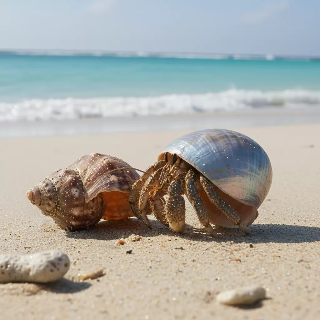 Tập tính thay vỏ độc đáo của ốc mượn hồn kích thích sự tò mò của trẻ