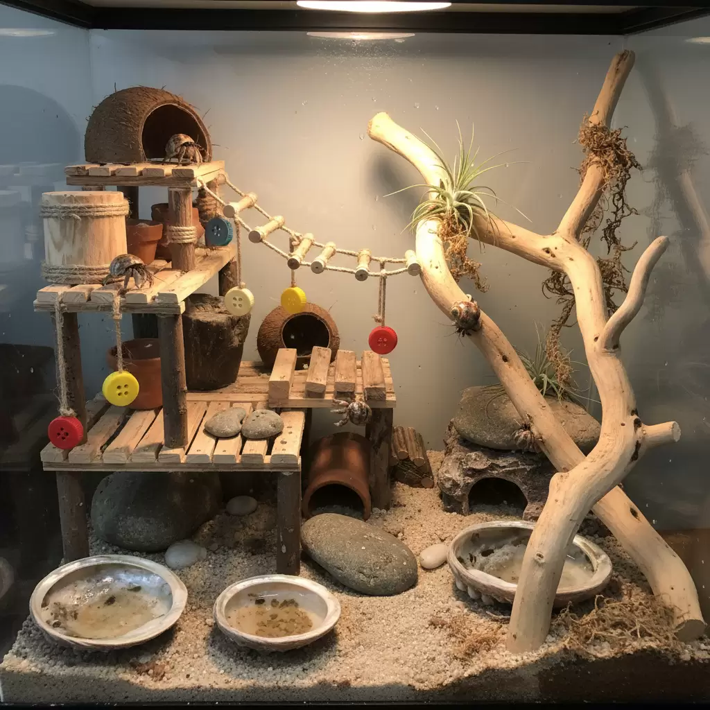 Sử dụng vật liệu tự nhiên giúp bể nuôi sinh động và tiết kiệm chi phí