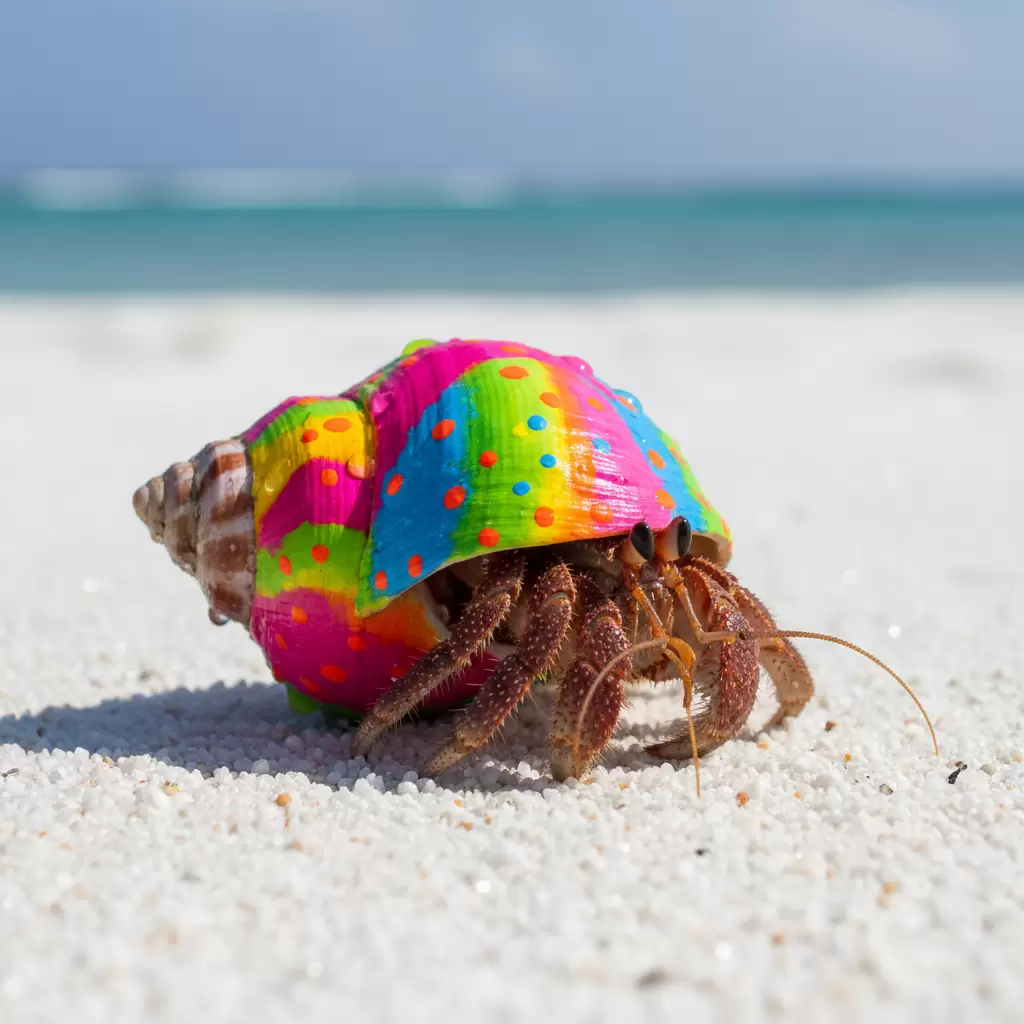 Ốc mượn hồn với chiếc vỏ rực rỡ là thú cưng mini độc đáo đang được ưa chuộng