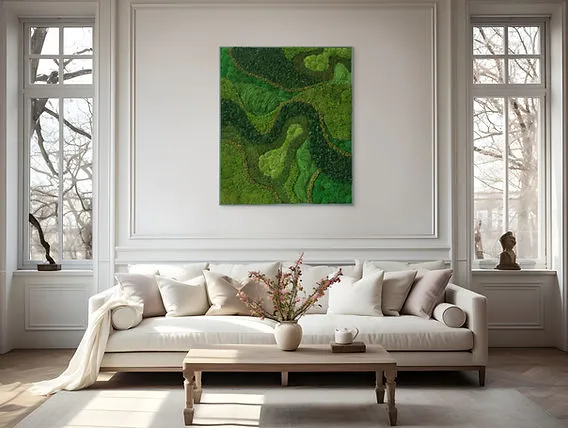 Tường rêu nhân tạo Forest Green mang lại vẻ đẹp thiên nhiên đẳng cấp và sự thư thái cho không gian sống hiện đại