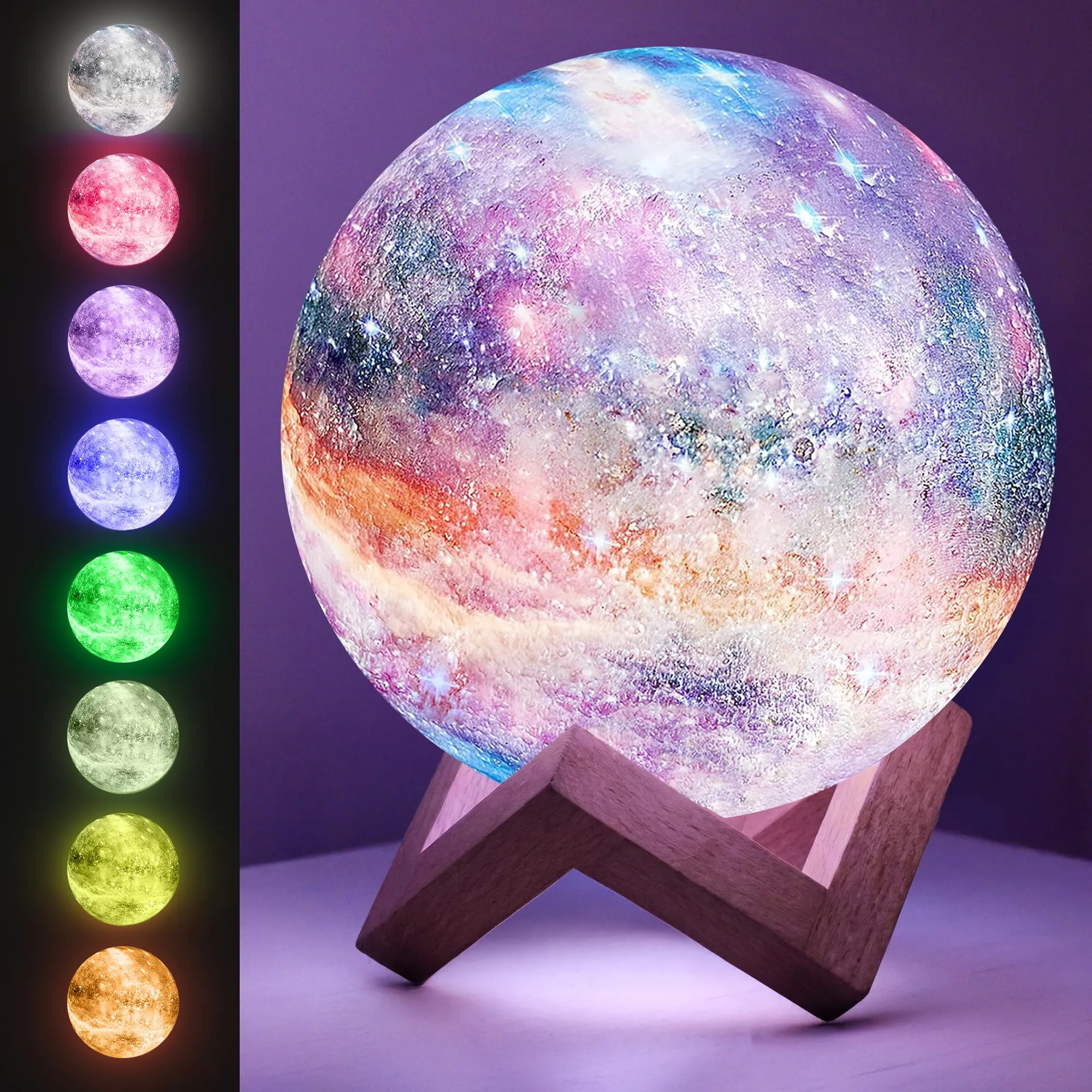 Mẫu Terrarium Vũ Trụ Galaxy Neon Glow RGB Đèn tạo điểm nhấn sang trọng và huyền ảo cho không gian làm việc