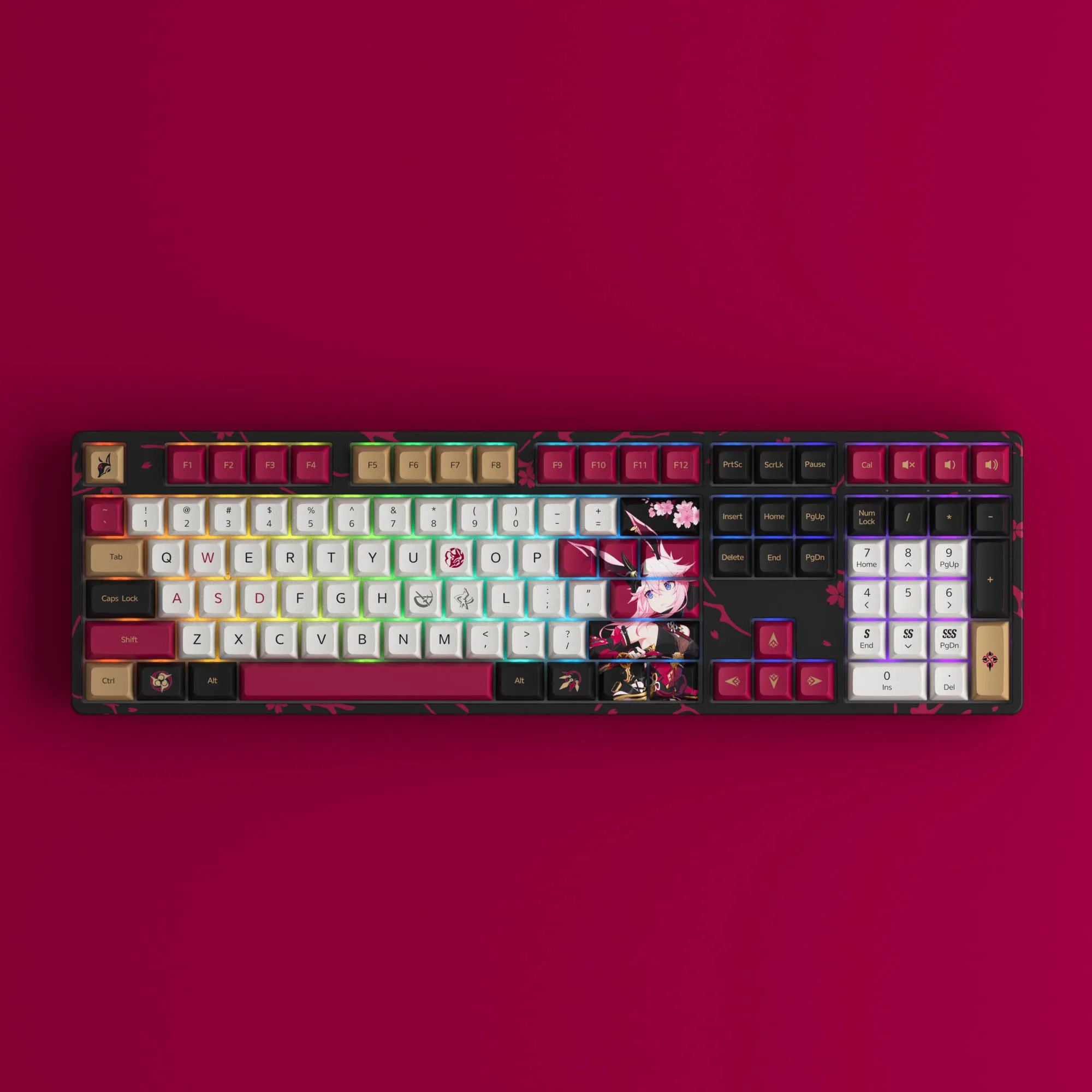 ban-phim-akko-5108s-honkai-impact-3rd-yae-sakura-beegaming-2 Vẻ đẹp lộng lẫy và kiêu sa của Vỏ Ốc Hồng Sakura Flame Red Nhật Bản trong không gian nội thất