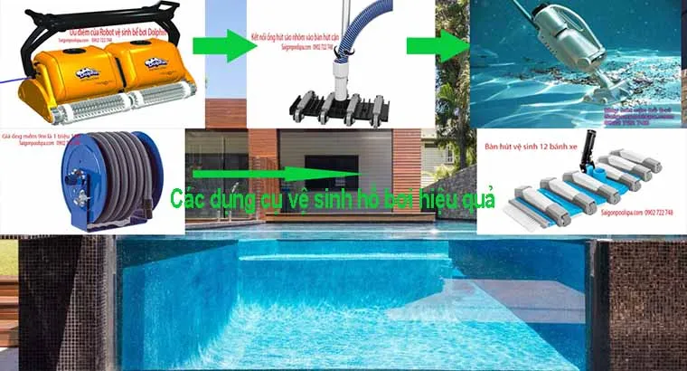 Chuẩn bị sẵn sàng dụng cụ giúp tiết kiệm 30 thời gian vệ sinh bể hàng tuần